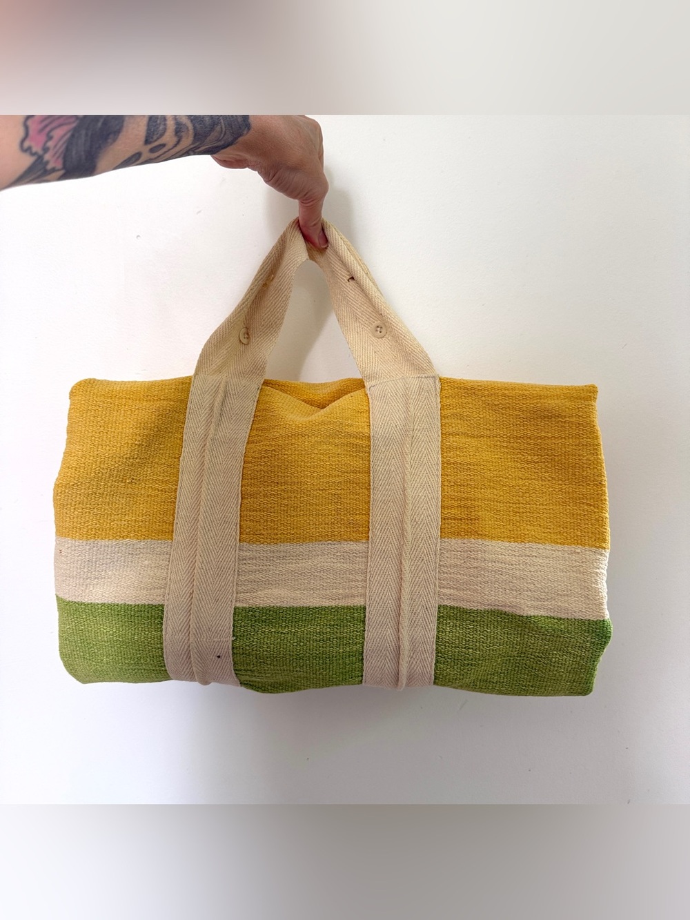 Vintage Cotton Roll Up Towel / Blanket